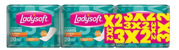 Ladysoft protector diario Pack x3 - 60 unid